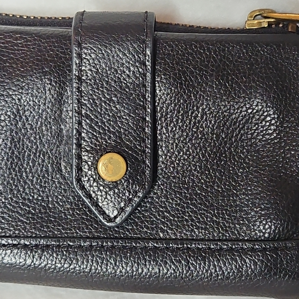 Fossil Lainie Wallet Women’s Pebbled Leather Black Multifunction 5" Credit Card - Picture 2 of 14